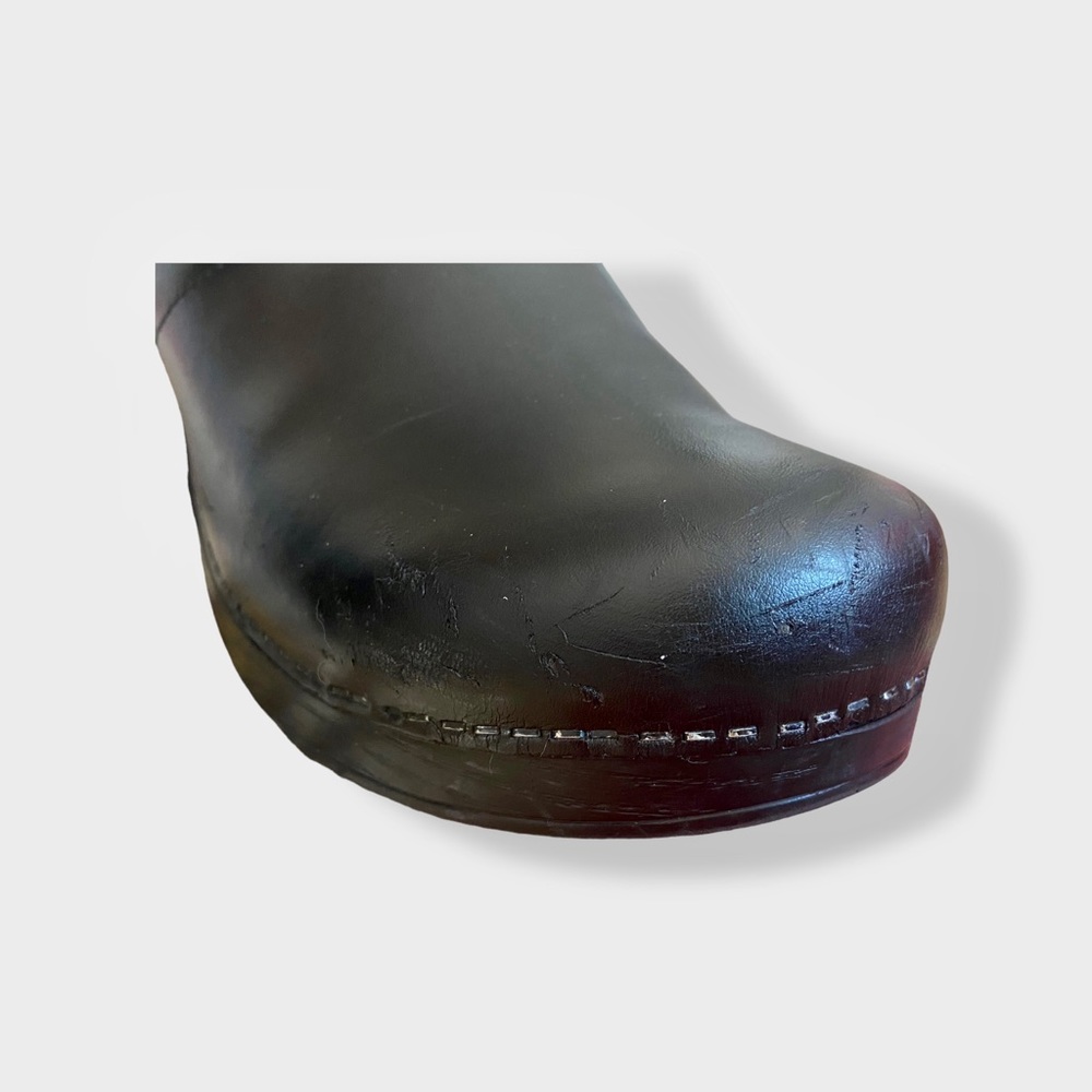 MEN’S DANKSKO PROFESSIONAL, OILED CLOGS BLACK GOOD CONDITION EUR 45 US 12 - Picture 8 of 8